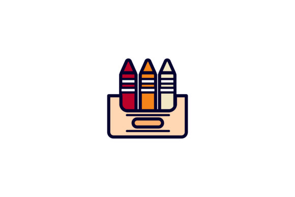 Back to School Colored Pencils Icon: A Versatile Digital Asset for Creators and Educators