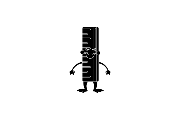 Back to School Kawaii Ruler Silhouette