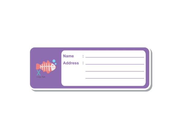 Back to School Label Name Animal Xray: A Creative Design Asset for Modern Projects