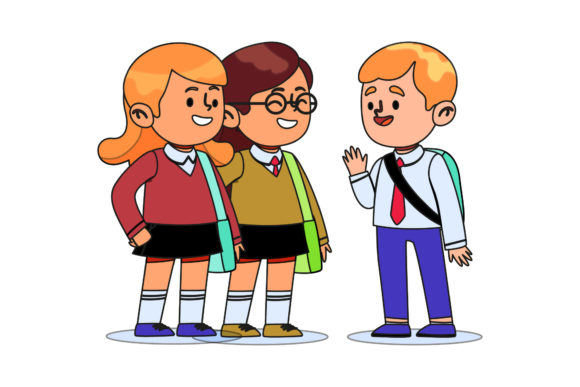 Back to School Set Student Outline Style