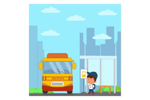 Back to School Student Waiting School: A Versatile Design Resource for Your Projects