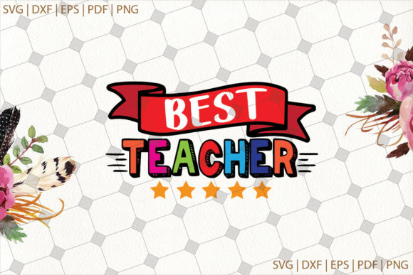 Best Teacher 5 Stars Back to School SVG for Creative Projects